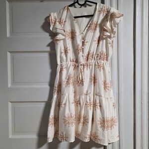 Floral Ruffle Sleeve Dress